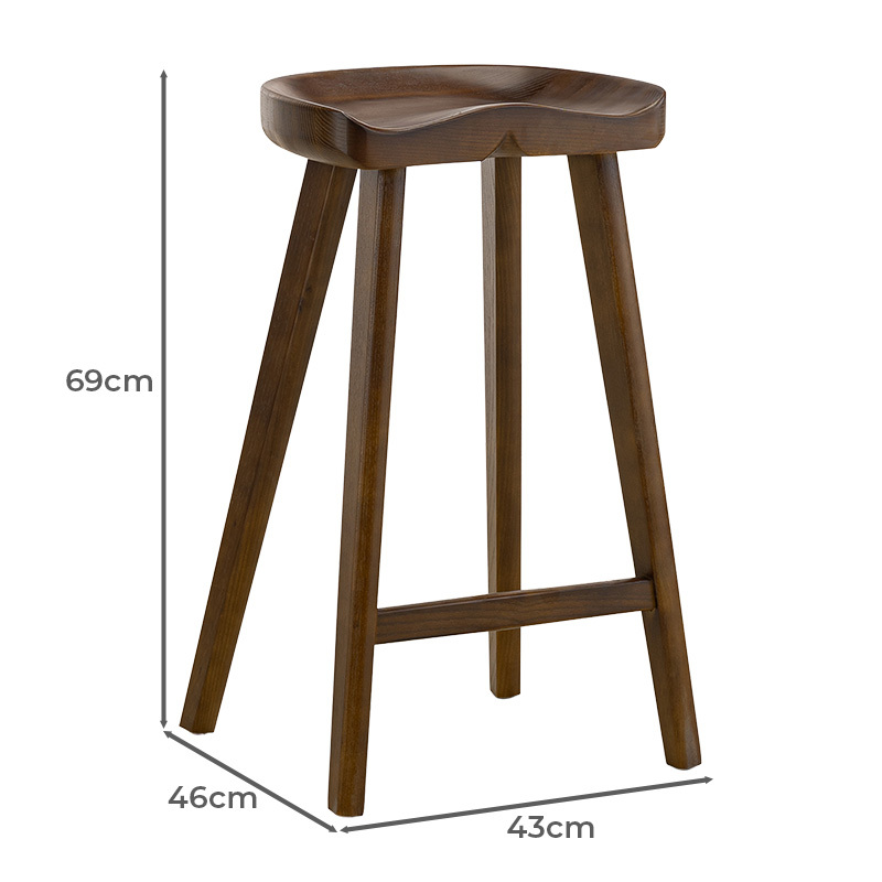 68.5cm Emerson Ash Wood Bar Stools