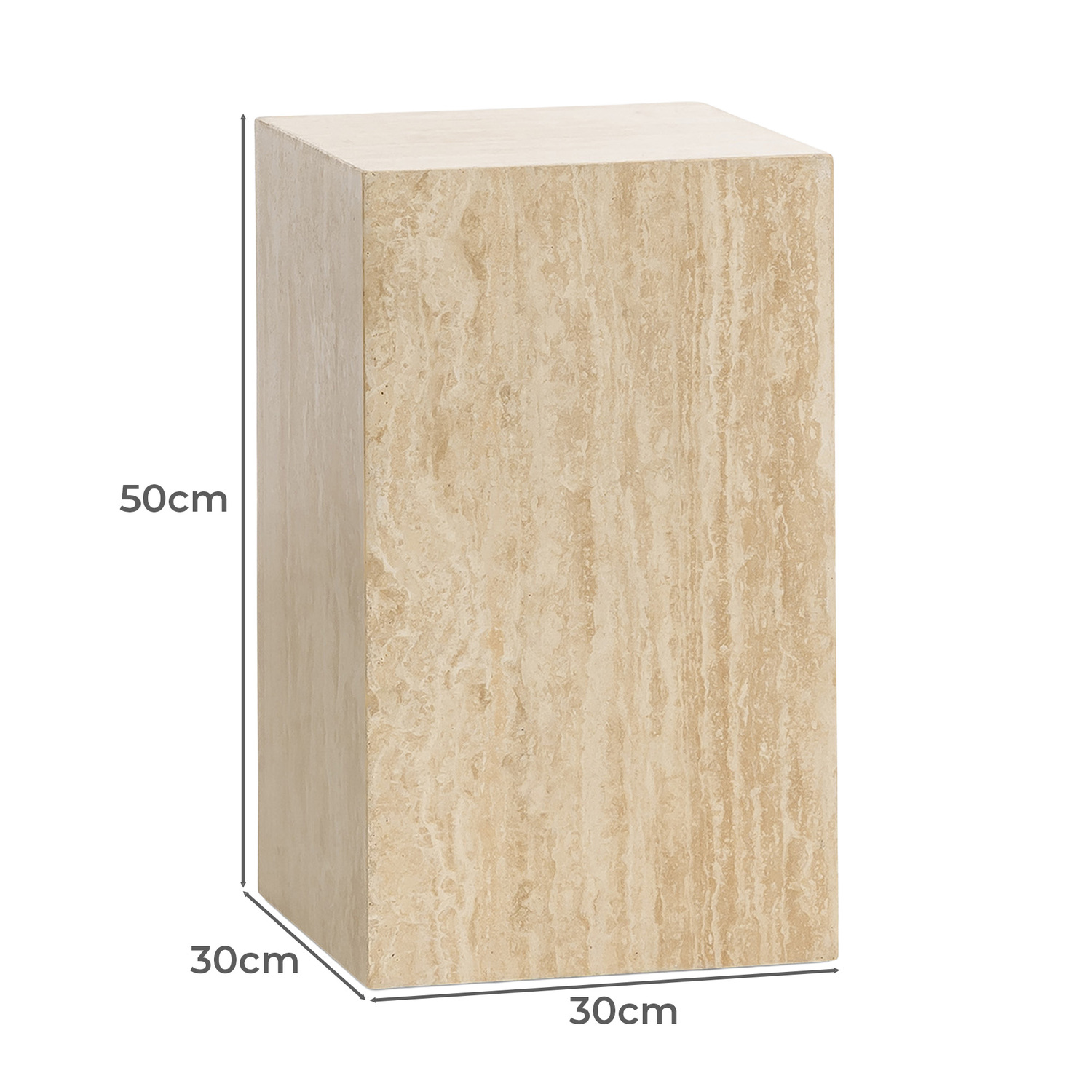 Paula Travertine Side Table