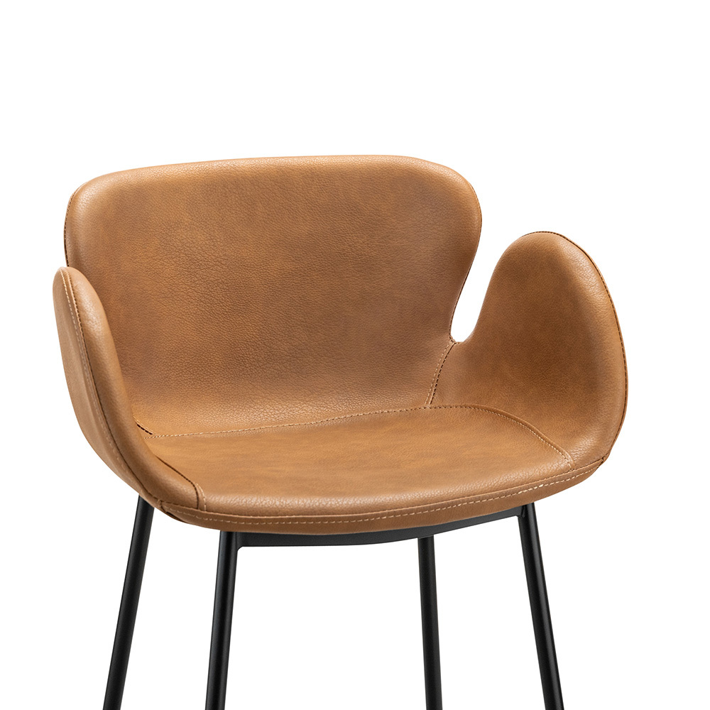 66cm Nesca Vegan Leather Bar Stools