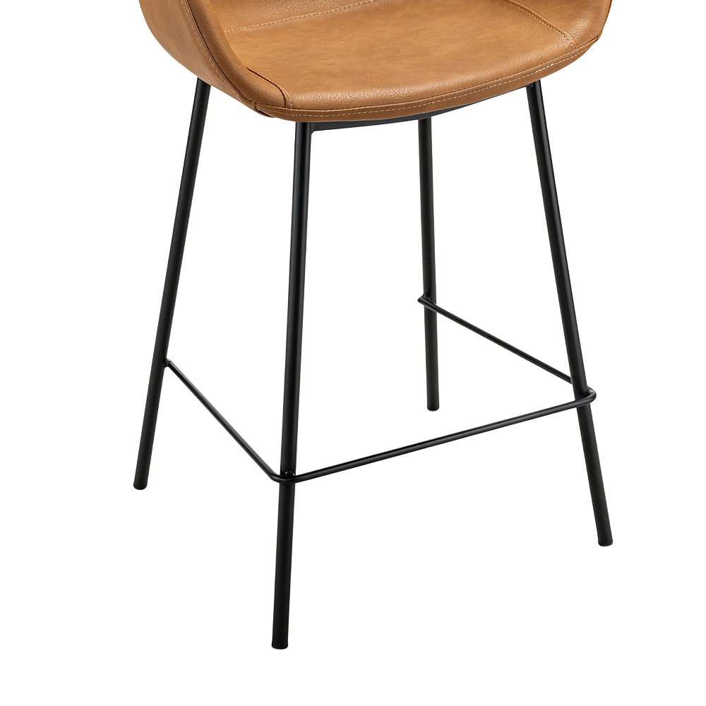66cm Nesca Vegan Leather Bar Stools