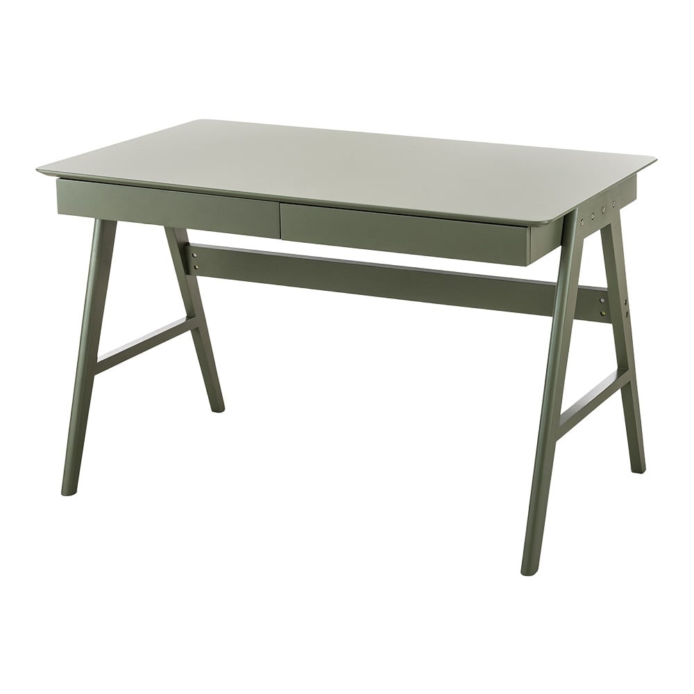 Scandi 2 Drawer Oak Wood Desk