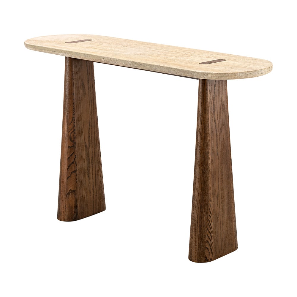 Lalucha Turkish Travertine Stone Console Table