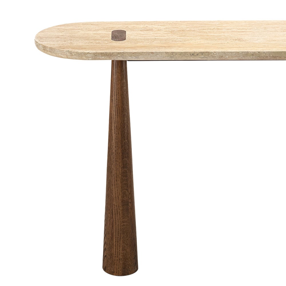 Lalucha Turkish Travertine Stone Console Table