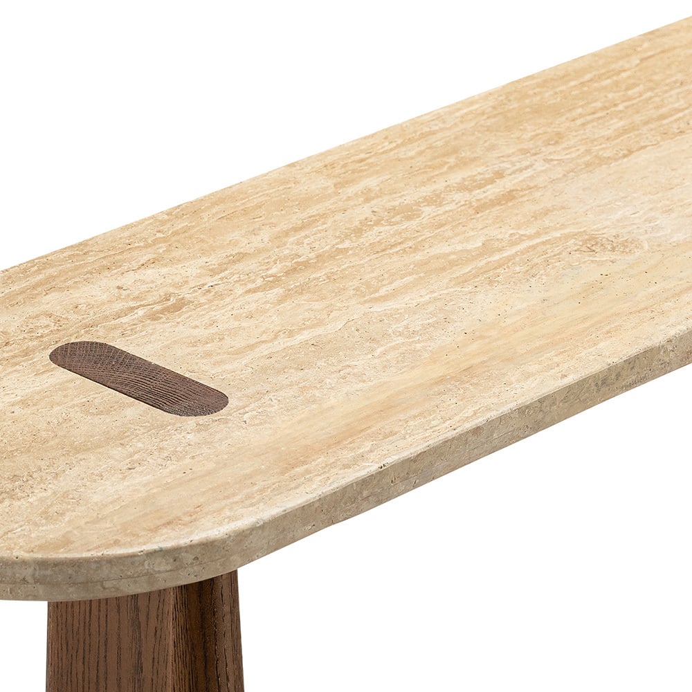 Lalucha Turkish Travertine Stone Console Table