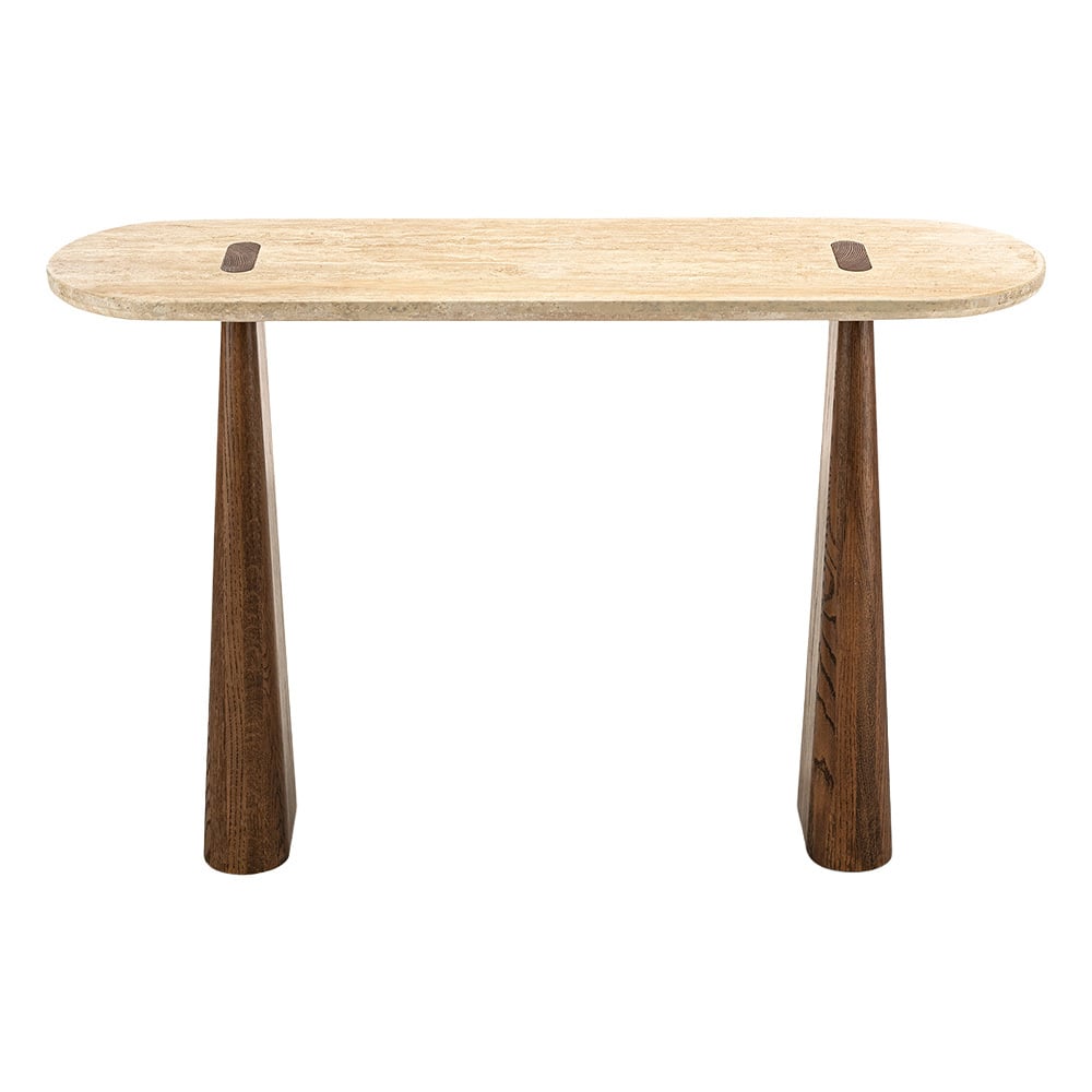 Lalucha Turkish Travertine Stone Console Table