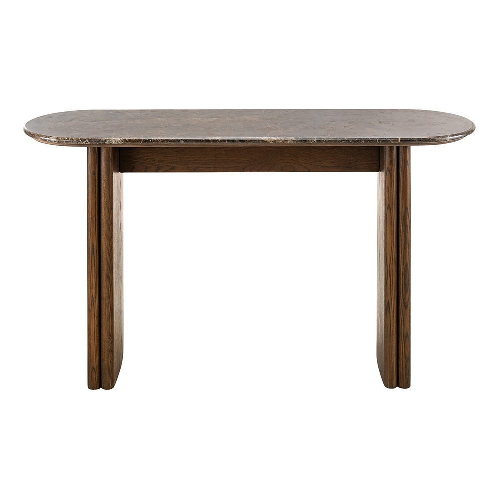 Marich Dark Emperador Marble Console Table