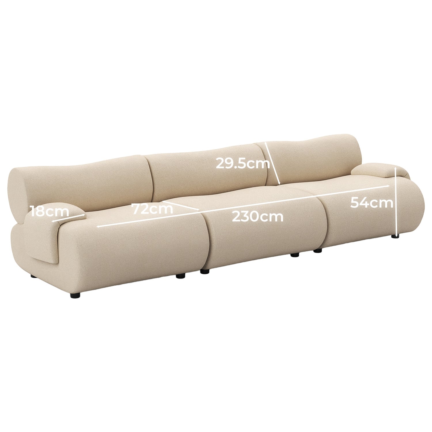 Delaney 4 Seater Modular Sofa