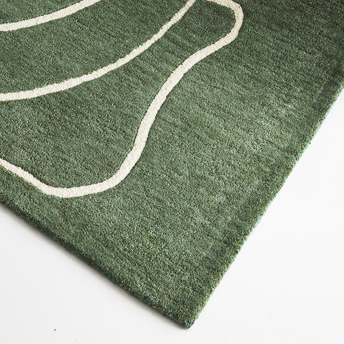 Green Rhexia Hand-Tufted Wool Rug