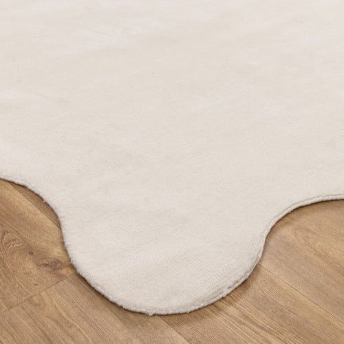 White Astra Hand-Tufted Scalloped Runner