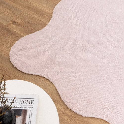 Pink Astra Hand-Tufted Scalloped Runner
