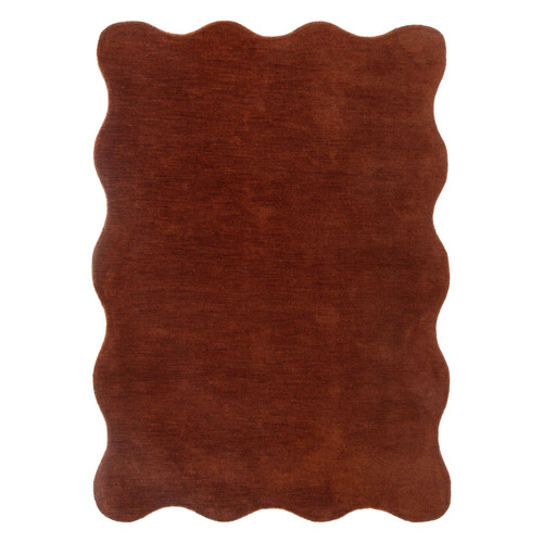 Terracotta Geneva Scalloped Hand-Tufted Rug
