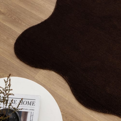 Chocolate Geneva Scalloped Hand-Tufted Runner