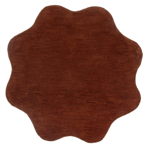 Terracotta Geneva Scalloped Hand-Tufted Shaped Rug