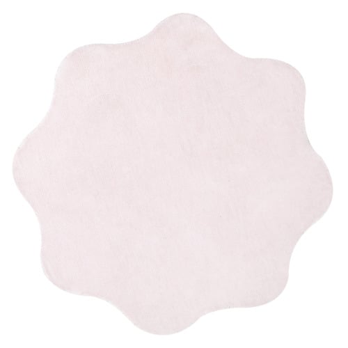 Pink Geneva Scalloped Hand-Tufted Shaped Rug