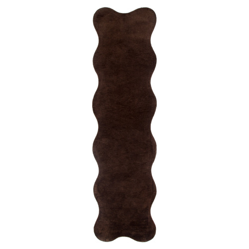Chocolate Effie Hand-Tufted Scalloped Runner