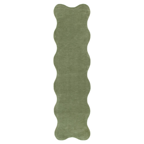 Olive Effie Hand-Tufted Scalloped Runner