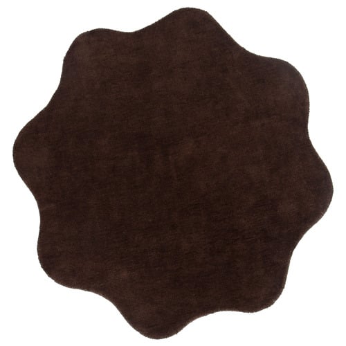 Chocolate Effie Hand-Tufted Scalloped Shaped Rug