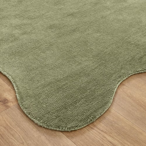 Olive Effie Hand-Tufted Scalloped Rug