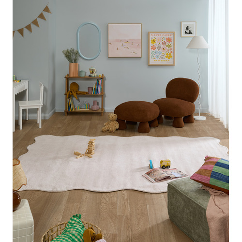 Blush Effie Hand-Tufted Scalloped Rug