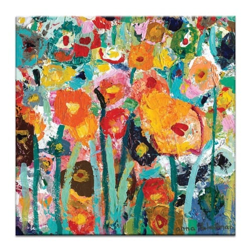 Palette Poppies by Anna Blatman Art Print on Canvas