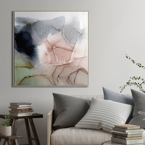 Our Artists' Collection Blush Abstract Printed Wall Art | Temple & Webster