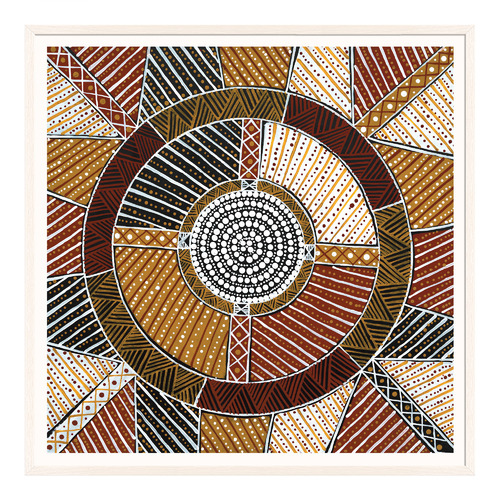 Japarra Natural Ochre Printed Wall Art