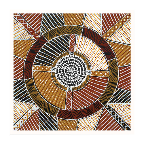 Japarra Natural Ochre Printed Wall Art