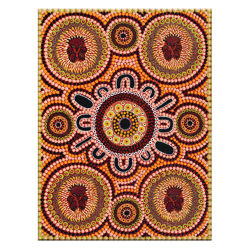 Family Hunting Echidna Printed Wall Art