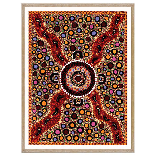 Children Picking Desert Flowers Printed Wall Art
