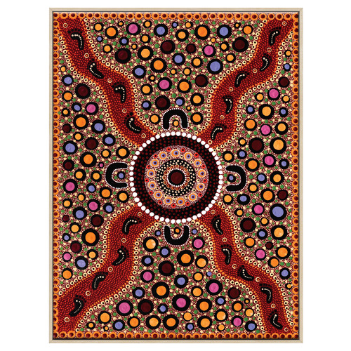 Children Picking Desert Flowers Printed Wall Art