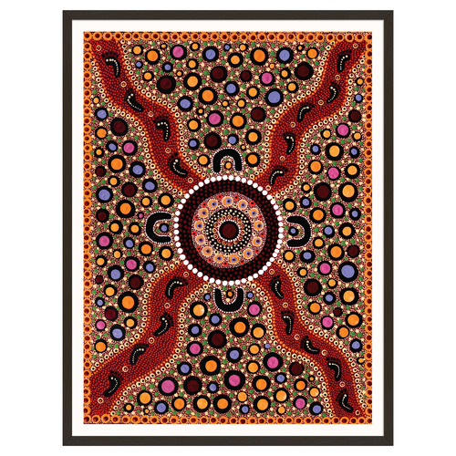 Children Picking Desert Flowers Printed Wall Art