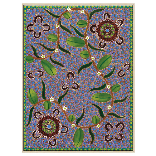 Family Picking Bush Bananas Printed Wall Art
