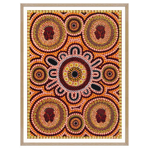 Family Hunting Echidna Printed Wall Art
