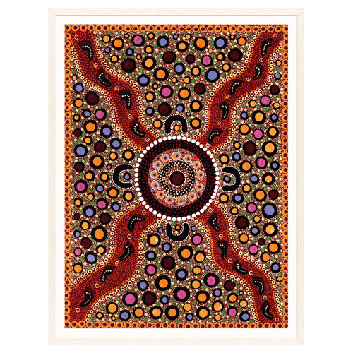 Children Picking Desert Flowers Printed Wall Art