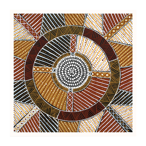 Japarra Natural Ochre Printed Wall Art