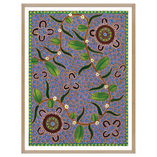 Family Picking Bush Bananas Printed Wall Art