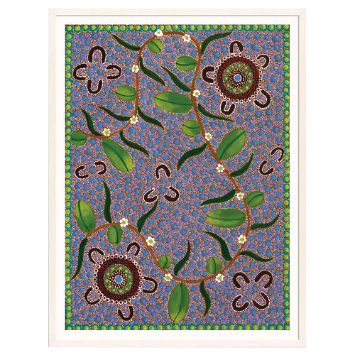 Family Picking Bush Bananas Printed Wall Art