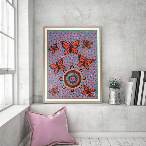 Children Catching Butterflies Printed Wall Art