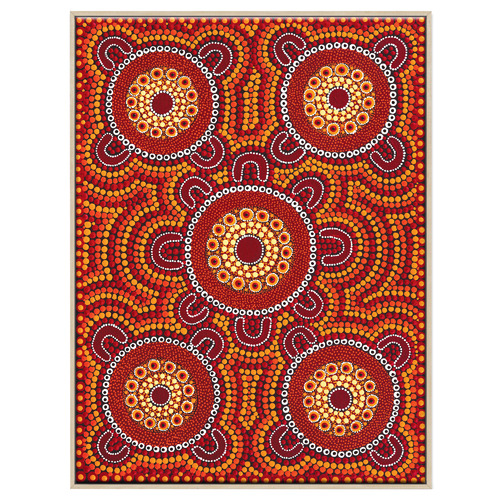 Meeting Places Family Sitting Around Campfires Out Bush Telling Stories Printed Wall Art