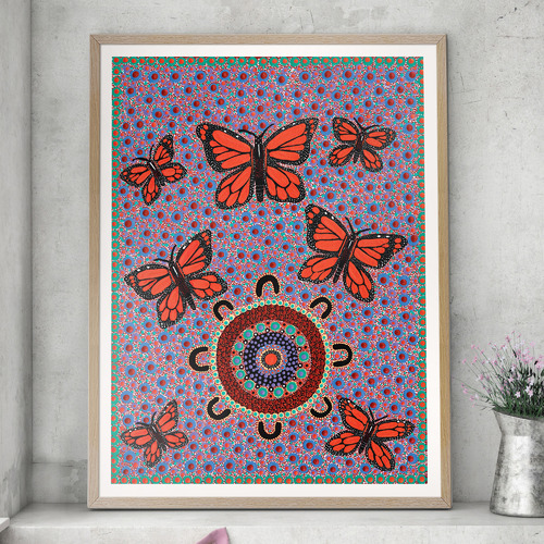 Children Catching Butterflies Printed Wall Art