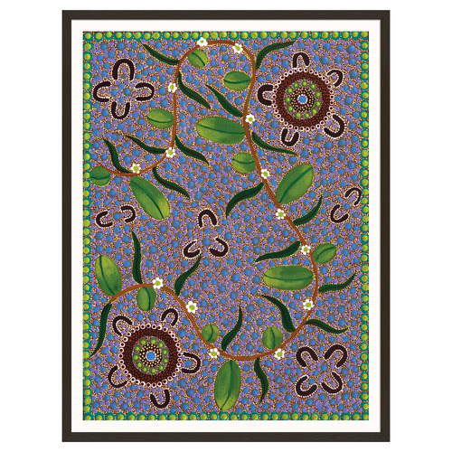 Family Picking Bush Bananas Printed Wall Art