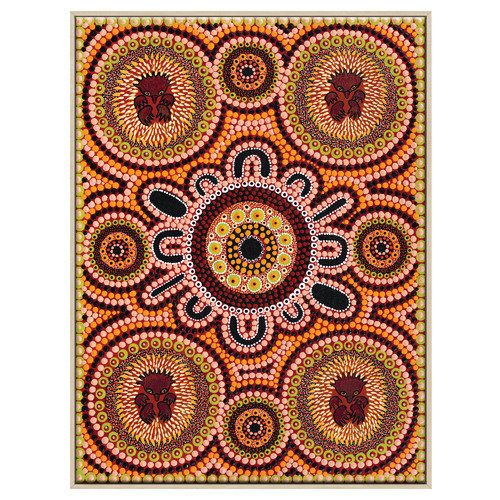 Family Hunting Echidna Printed Wall Art
