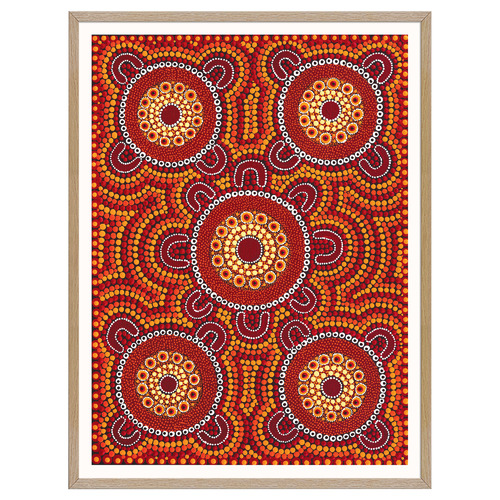 Meeting Places Family Sitting Around Campfires Out Bush Telling Stories Printed Wall Art