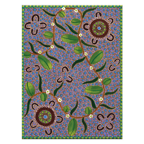 Family Picking Bush Bananas Printed Wall Art