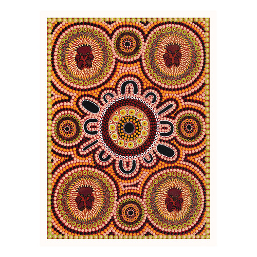 Family Hunting Echidna Printed Wall Art