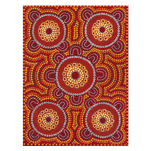 Meeting Places Family Sitting Around Campfires Out Bush Telling Stories Printed Wall Art