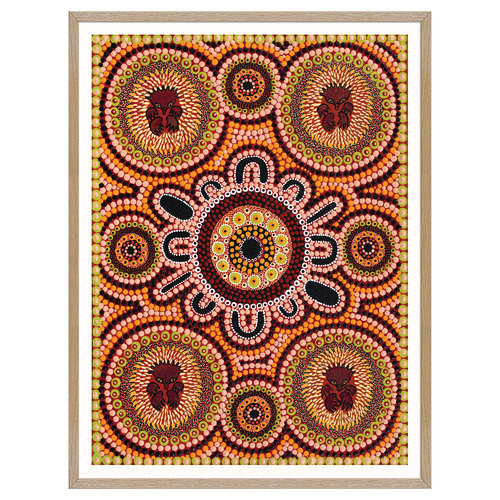 Family Hunting Echidna Printed Wall Art