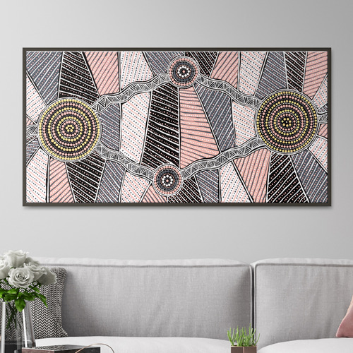 Yirringarni Pink Waterhole Printed Wall Art