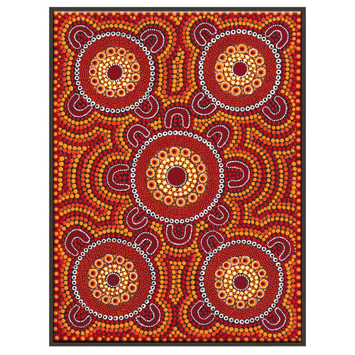 Meeting Places Family Sitting Around Campfires Out Bush Telling Stories Printed Wall Art