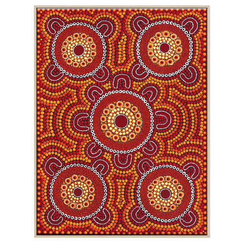 Meeting Places Family Sitting Around Campfires Out Bush Telling Stories Printed Wall Art